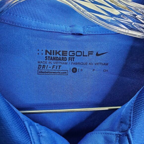 Nike Golf Standard Fit Blue Short Sleeve Polo Shirt Size Small - Picture 5 of 8